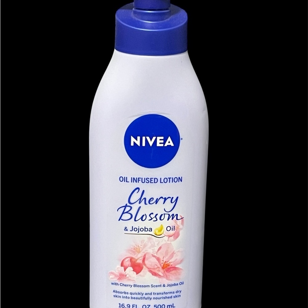Unisex NIVEA Cherry Blossom & Jojoba Oil Infused Lotion - Blue and White